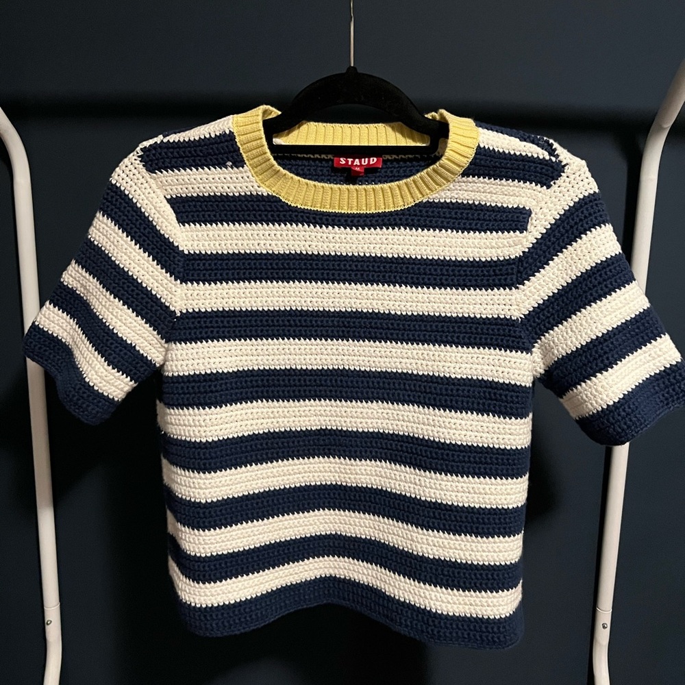 Staud knit striped top